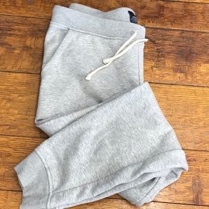 J Crew, pull-on heather grey fleece sweatpants, size M, Mens